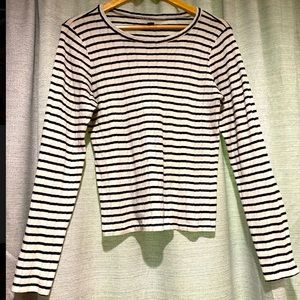 Striped black and white shirt